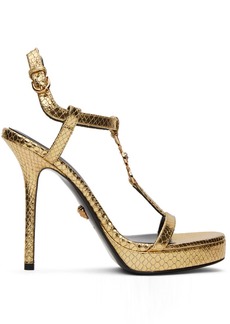 Versace Gold Medusa '95 Metallic Heeled Sandals