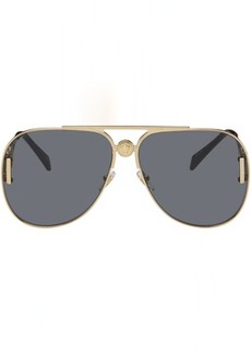 Versace Gold Medusa Biggie Pilot Sunglasses