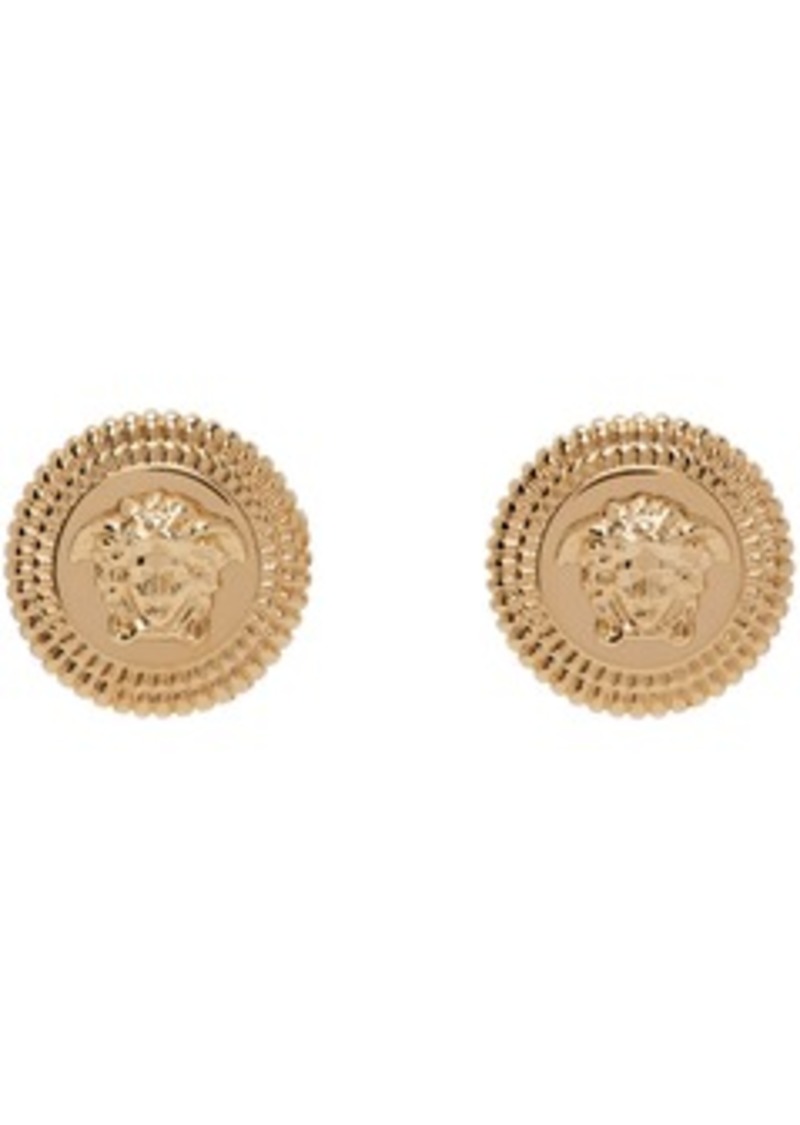 Versace Gold Medusa Biggie Small Stud Earrings