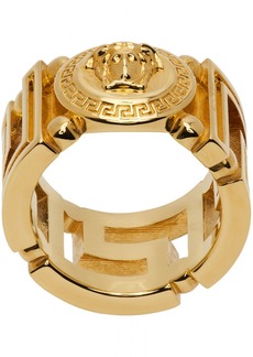 Versace Gold Medusa Greca Ring