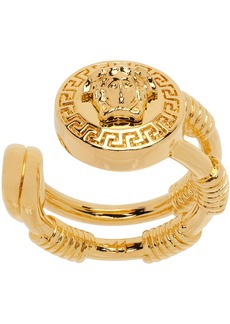 Versace Gold Safety Pin Ring