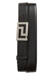 Versace Greca Buckle Leather Belt
