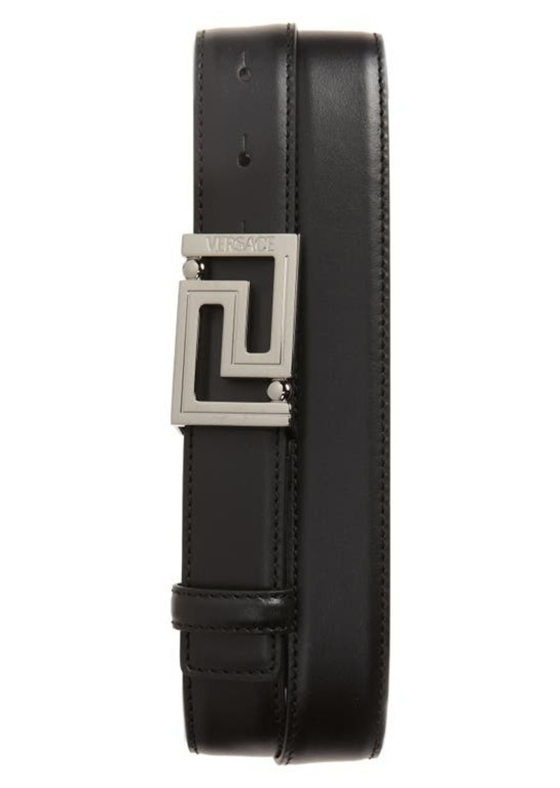 Versace Greca Buckle Leather Belt