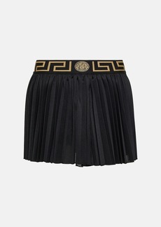 Versace Greca pleated miniskirt