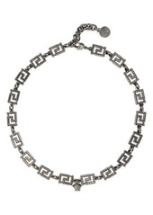 Versace Greca Studded Chain Link Necklace