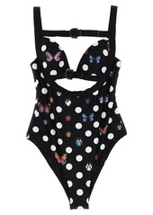VERSACE 'Heritage Butterflies & Ladybugs Polka Dot' one-piece swimsuit with La Vacanza