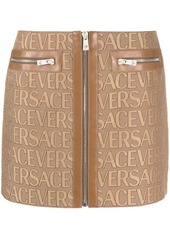 VERSACE Jacquard logo miniskirt