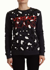 Versace Jeans Cotton Leopard Long Sleeves Pullover Women's Sweater