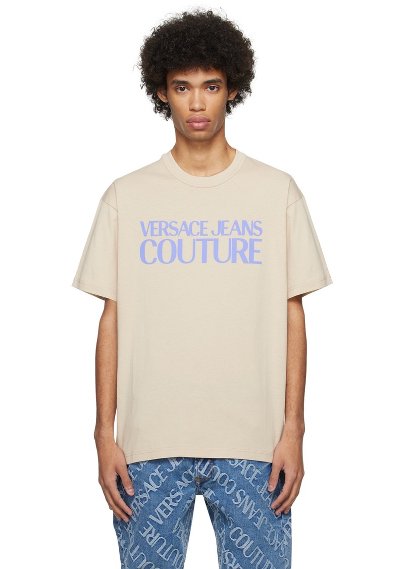 Versace Jeans Couture Beige Bonded T-Shirt