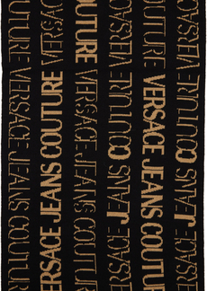 Versace Jeans Couture Black & Gold Logo Scarf