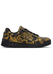 Versace Jeans Couture Black & Gold Logomania Baroque Sneakers
