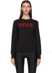Versace Jeans Couture Black & Red Institutional Logo Sweatshirt