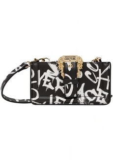 Versace Jeans Couture Black & White Pin-Buckle Bag