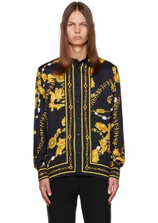 Versace Jeans Couture Black & Yellow Chain Couture Shirt