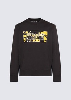 VERSACE JEANS COUTURE BLACK AND YELLOW COTTON SWEATSHIRT
