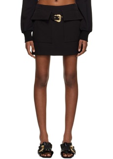 Versace Jeans Couture Black Baroque Buckle Miniskirt