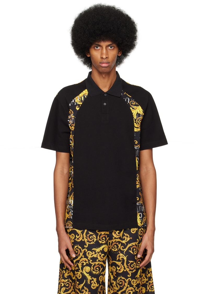 Versace Jeans Couture Black Baroque Polo