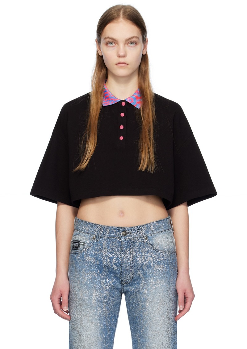 Versace Jeans Couture Black Cropped Polo