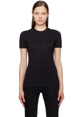 Versace Jeans Couture Black Crystal-Cut T-Shirt