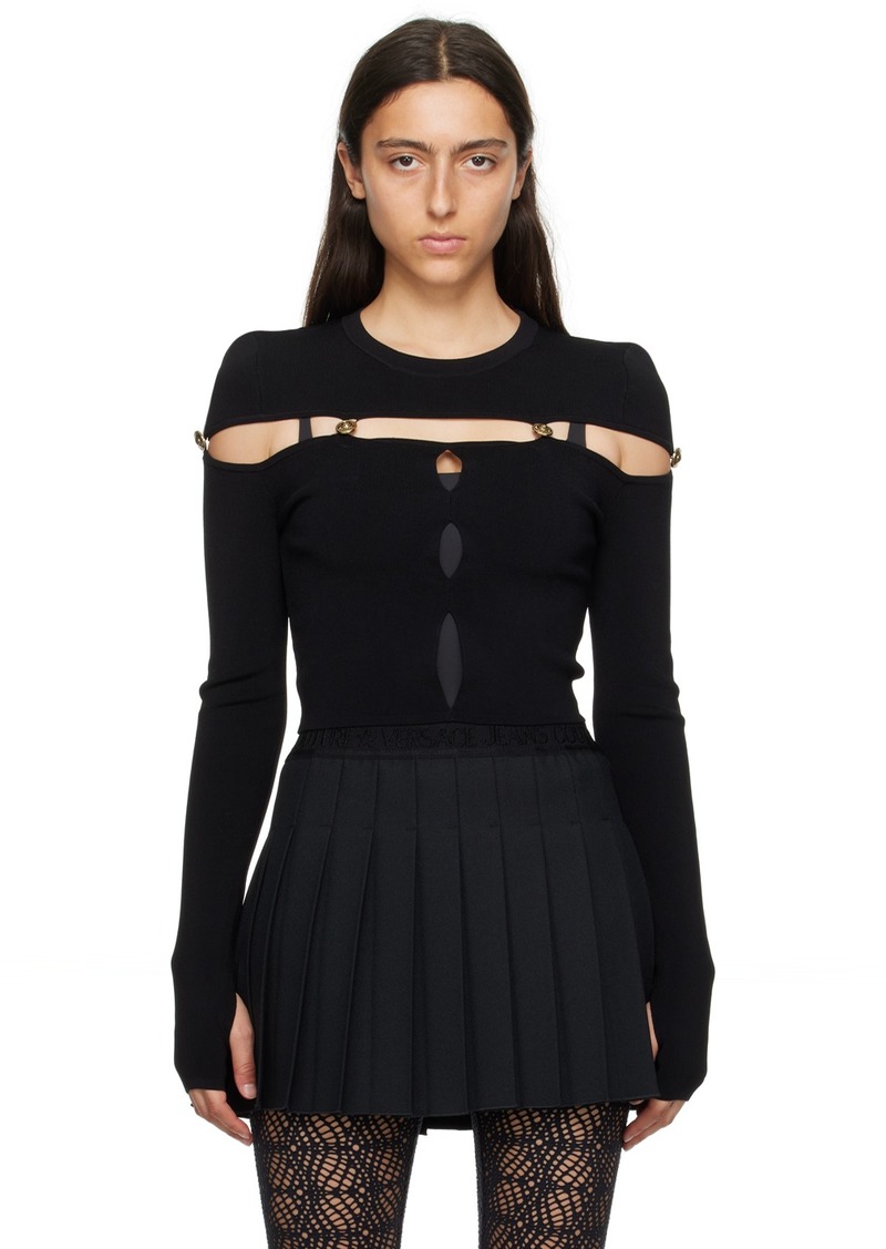 Versace Jeans Couture Black Cutout Sweater