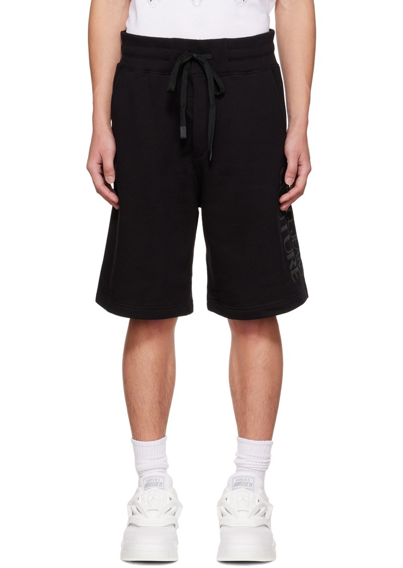 Versace Jeans Couture Black Drawstring Shorts