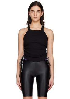 Versace Jeans Couture Black Drawstring Tank Top