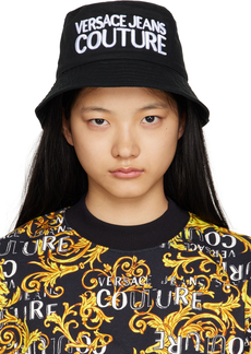 Versace Jeans Couture Black Embroidered Bucket Hat