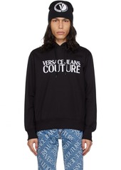 Versace Jeans Couture Black Embroidered Hoodie
