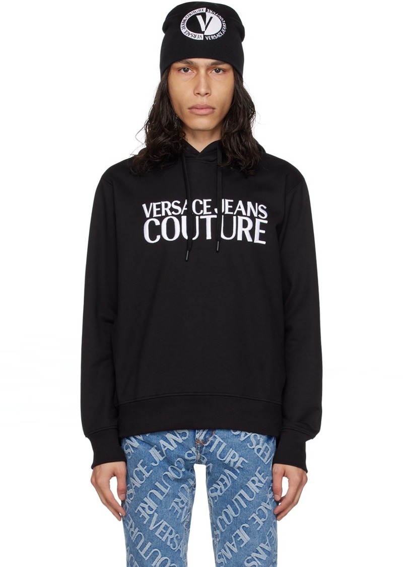 Versace Jeans Couture Black Embroidered Hoodie