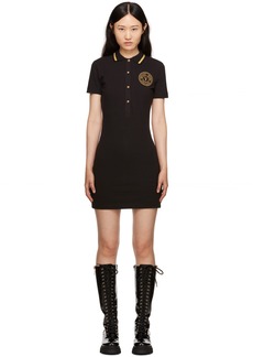 Versace Jeans Couture Black Embroidered Minidress
