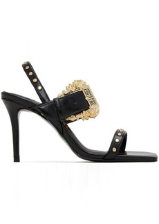 Versace Jeans Couture Black Emily Baroque Heeled Sandals
