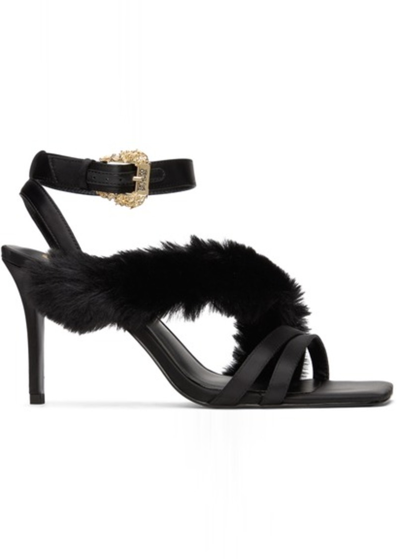 Versace Jeans Couture Black Emily Heeled Sandals