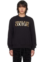 Versace Jeans Couture Black Glittered Sweatshirt