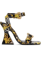 Versace Jeans Couture Black Kirsten Heeled Sandals