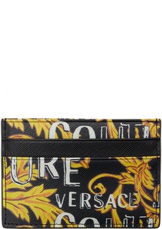 Versace Jeans Couture Black Logo Couture Card Holder