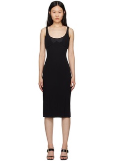 Versace Jeans Couture Black Paneled Midi Dress