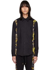 Versace Jeans Couture Black Paneled Shirt