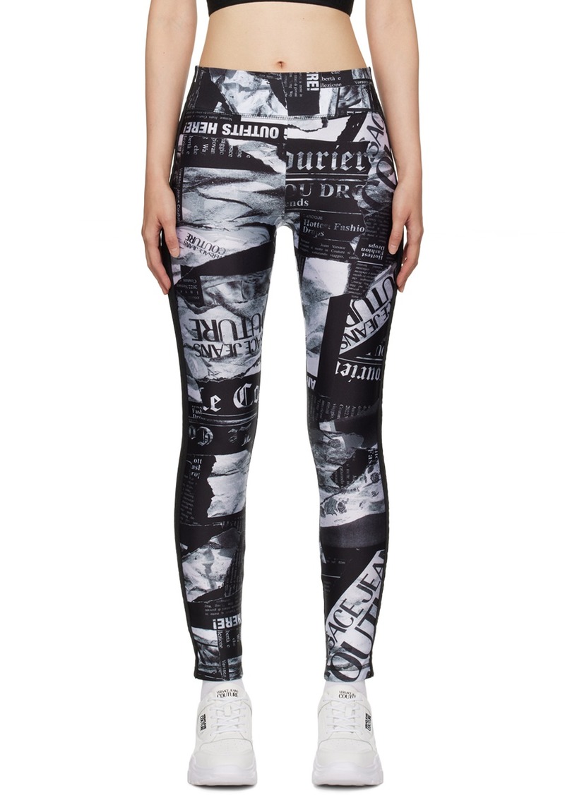 Versace Jeans Couture Black Print Leggings