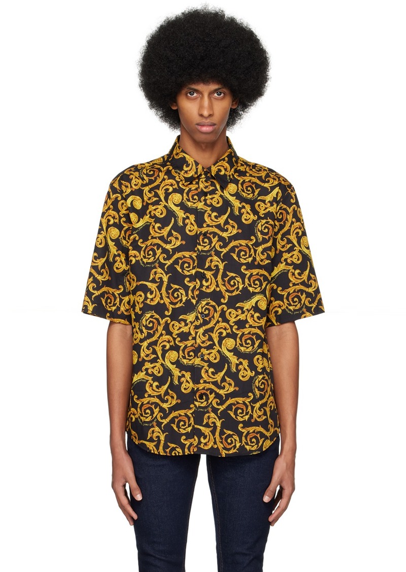 Versace Jeans Couture Black Print Shirt