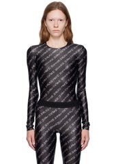 Versace Jeans Couture Black Printed Bodysuit