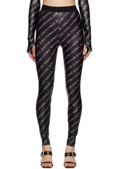 Versace Jeans Couture Black Printed Leggings