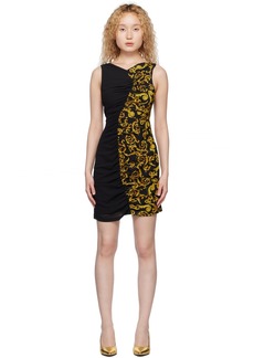 Versace Jeans Couture Black Printed Minidress
