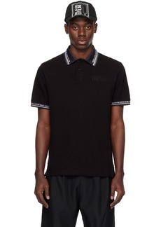 Versace Jeans Couture Black Printed Polo