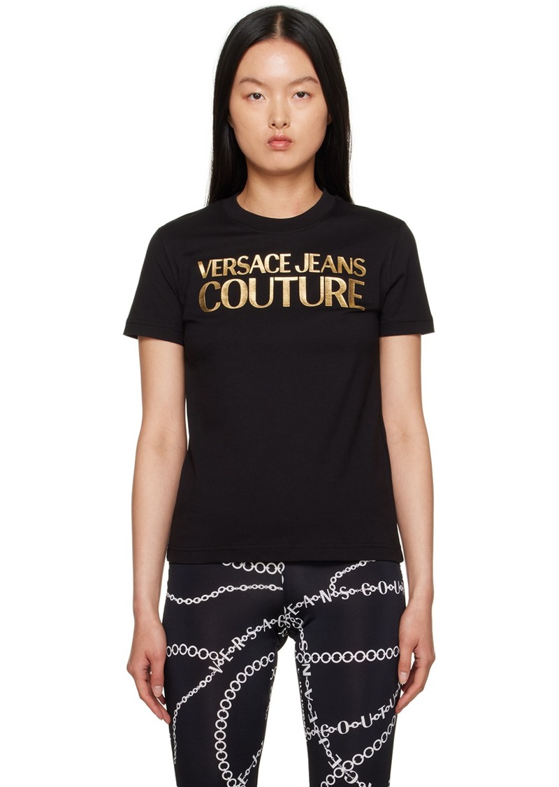 Versace Jeans Couture Black Printed T-Shirt