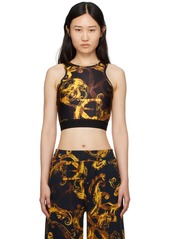 Versace Jeans Couture Black Printed Tank Top