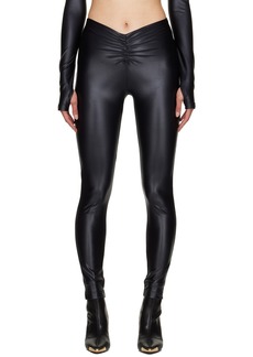 Versace Jeans Couture Black Ruched Leggings