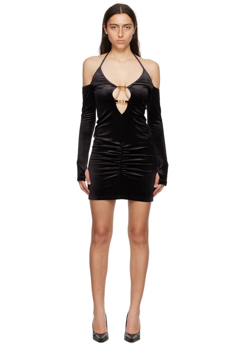 Versace Jeans Couture Black Ruched Minidress