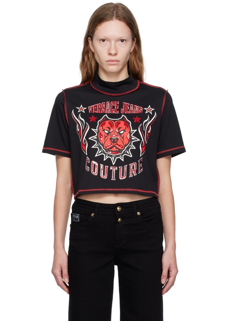 Versace Jeans Couture Black Sequin T-Shirt