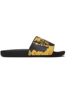 Versace Jeans Couture Black Shelly Chain Couture Slides