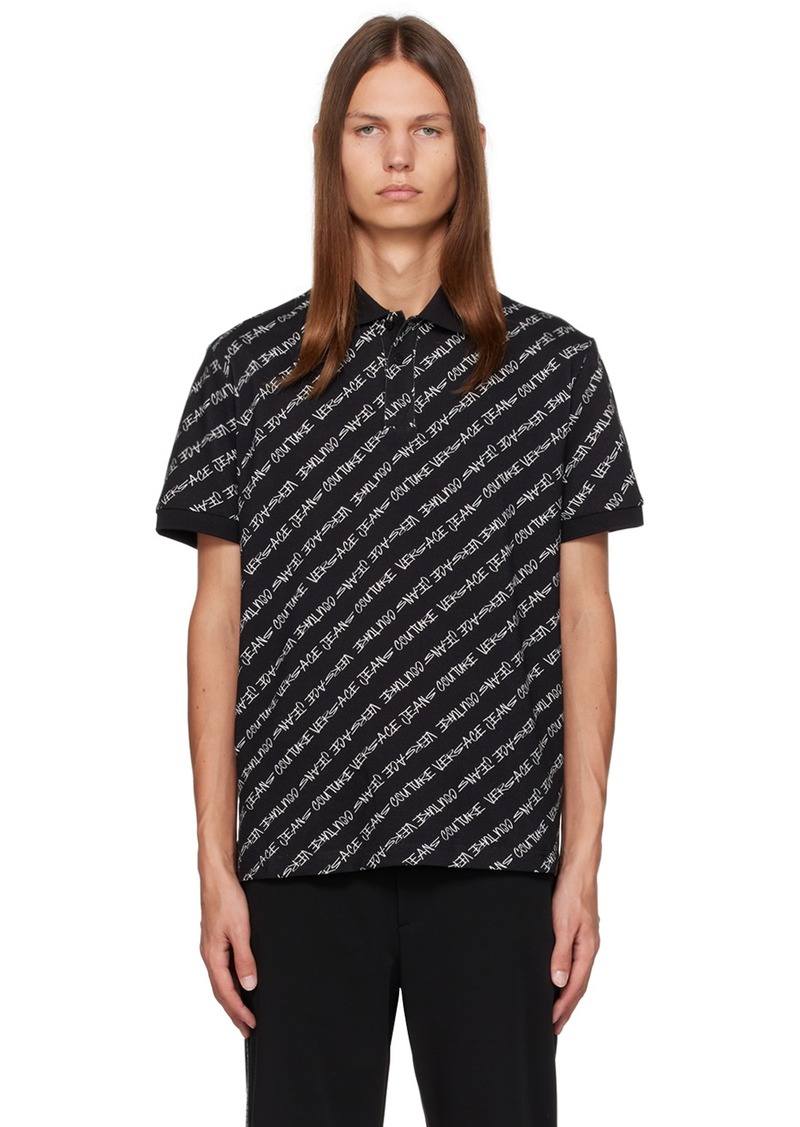 Versace Jeans Couture Black Signature Polo